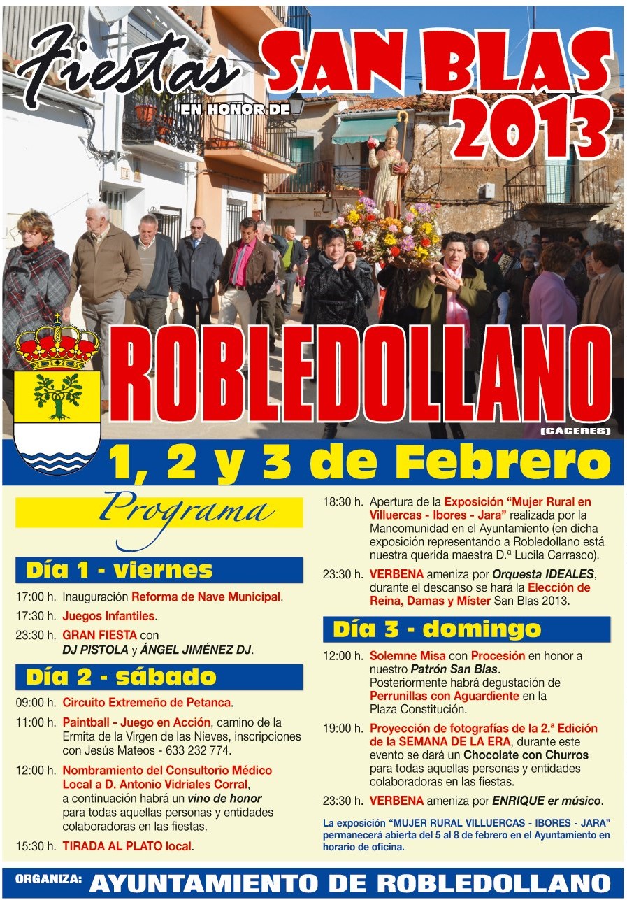 Fiestas en honor a San Blas 2013 Robledollano